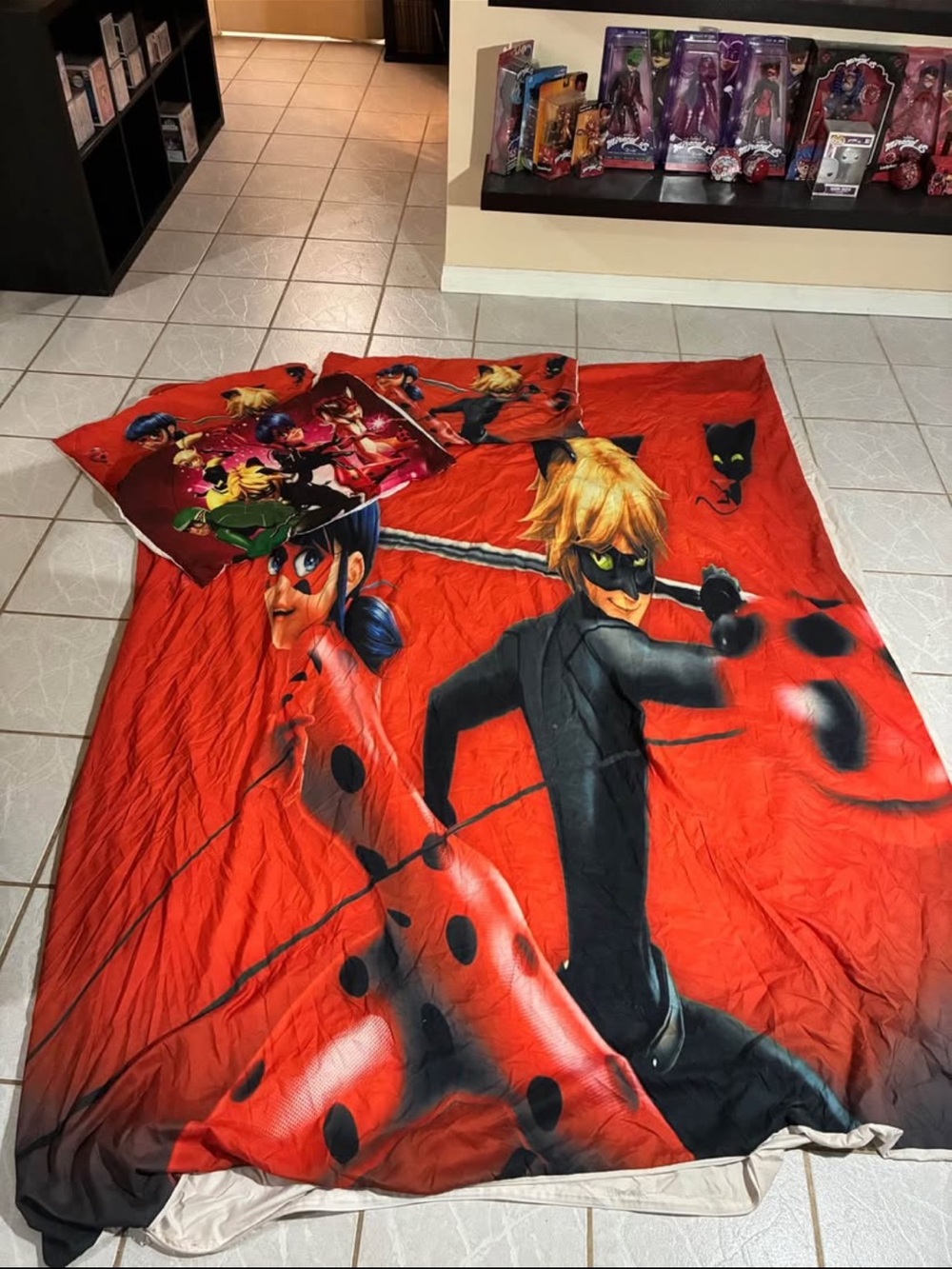 Miraculous Ladybug and Cat Noir Duvet Cover Set Double bed